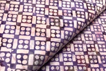 PURPLE SQUARES - Ranier - Batikstoff aus Indonesien